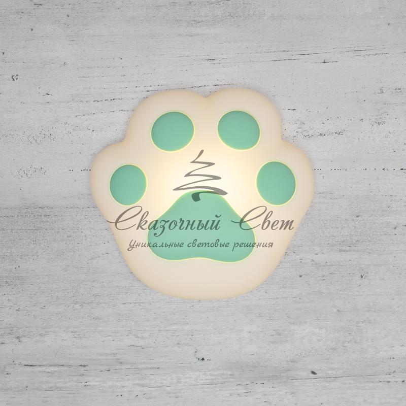Силиконовый ночник «Кошачья лапа» бирюзовый, NEON-NIGHT