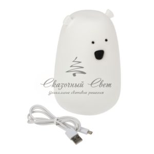 Силиконовый ночник Медведь