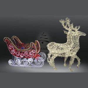 Фигура олени с санями NEON-NIGHT