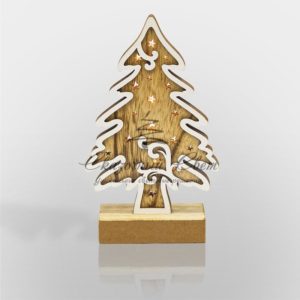 Деревянная фигурка с подсветкой «Елочка» 11,5*5*19 см