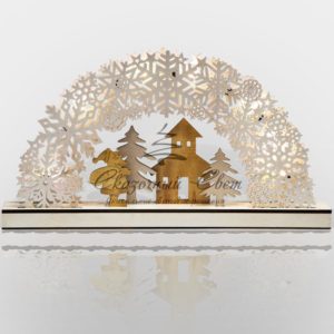 Деревянная фигурка с подсветкой «Рождественская сказка» 44,5*6*24 см