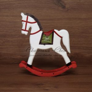 Деревянная фигурка «Игрушечный пони белый» 25х5,5х26,5 см