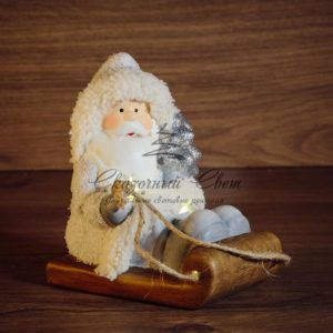 Керамическая фигурка «Дед Мороз на санях» 13*9,5*14 см