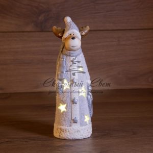 Керамическая фигурка «Олененок с шарфом» 7*6,5*21 см