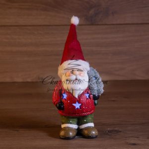 Керамическая фигурка «Дед Мороз с елкой» 9*6*14 см