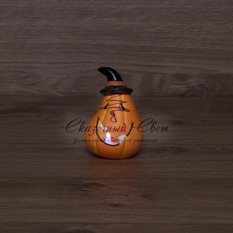 Керамическая фигурка «Тыква в шляпе» 7.1х6.7х10.8 см