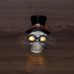 Керамическая фигурка «Череп в шляпе» 13.2х10.3х14.3 см