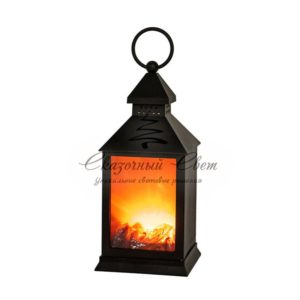 Светодиодный камин «Волшебный фонарь» с эффектом живого огня 11х11х24,5 см,  батарейки 3хАА (не в комплекте)