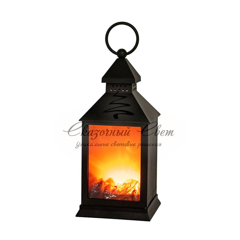 Светодиодный камин «Волшебный фонарь» с эффектом живого огня 11х11х24,5 см, батарейки 3хАА (не в комплекте)