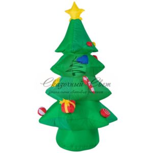 3D фигура надувная «Ель праздничная»,  размер 120 см,  внутренняя подсветка 3 LED,  компрессор с адаптером 12В,  IP 65 NEON-NIGHT