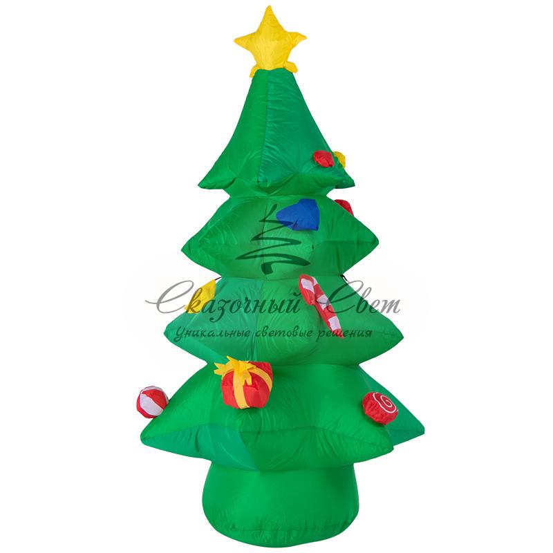 3D фигура надувная "Ель праздничная", размер 120 см, внутренняя подсветка 3 LED, компрессор с адаптером 12В, IP 65 NEON-NIGHT