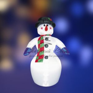 3D фигура надувная «Снеговик»,  размер 6 м,  компрессор 160 Вт с адаптером 12В,  IP 65 NEON-NIGHT