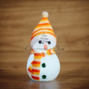 Фигура светодиодная «Снеговик» 17см,  RGB