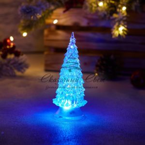 Фигура светодиодная «Елочка»,  15 см,  RGB