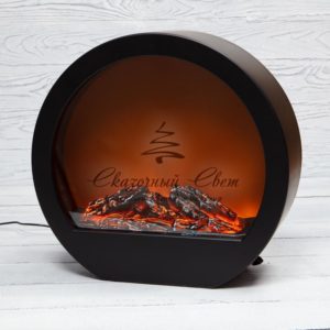 Светодиодный камин «Лаунж» с эффектом живого огня 35.3х12.4х33.7 см,  с адаптером питания и батарейками 4 х АА (не в комплекте) NEON-NIGHT