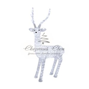 Акриловая светодиодная фигура «Северный олень» 130 см, 380 светодиодов, IP65 понижающий трансформатор в комплекте, NEON-NIGHT