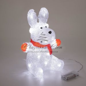 Акриловая светодиодная фигура «Олененок в шарфе» 20х17х30 см, 24 светодиода, батарейки 2хAA (не входят в комплект) NEON-NIGHT