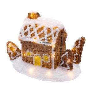 Акриловая светодиодная фигура «Пряничный домик» 26х15,5х20 см, 30 светодиодов, батарейки 3хАА (не входят в комплект) NEON-NIGHT