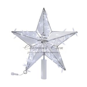 Светодиодная фигура «Звезда» 50 см,  80 светодиодов,  с трубой и подвесом,  цвет свечения белый NEON-NIGHT