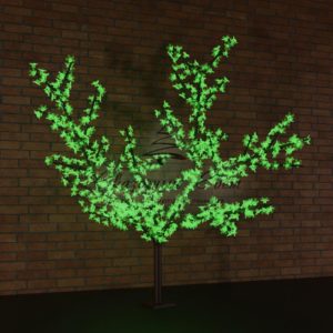 Светодиодное дерево «Сакура»,  высота 1,5м,  диаметр кроны 1,8м,  зеленые светодиоды,  IP 65, понижающий трансформатор в комплекте,  NEON-NIGHT