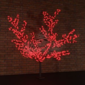 Светодиодное дерево «Сакура»,  высота 2,4м,  диаметр кроны 2,0, красные светодиоды,  IP 65, понижающий трансформатор в комплекте,  NEON-NIGHT