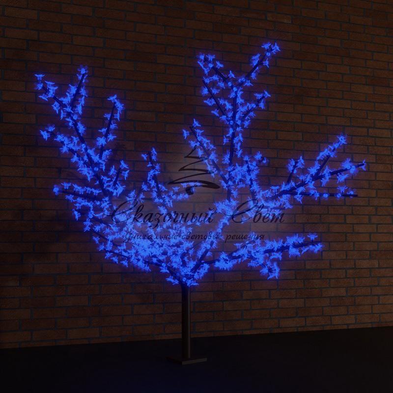 Светодиодное дерево "Сакура", высота 2,4м, диаметр кроны 2,0м, RGB светодиоды, контроллер, IP65, понижающий трансформатор в комплекте NEON-NIGHT