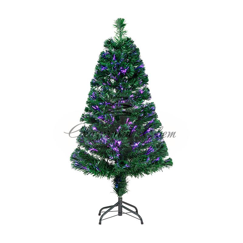 Новогодняя Ель фибро-оптика 120 см, 125 веток, без декоративных украшений