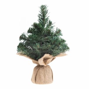 Елочка 30см в плетеном мешочке,  ПВХ