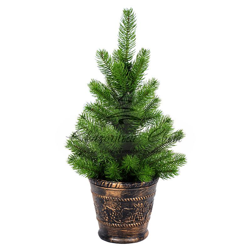 Елочка 45см в пластиковом горшке, Литая