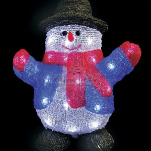 Светодиодный Снеговик 24см Белый 24В, 24 LED, IP54