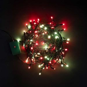 Гирлянда Нить с Колпачком 15м Разноцветная, 100LED, Провод Черный Каучук, IP54