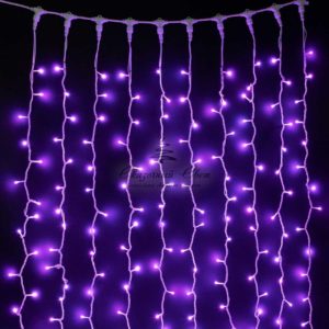 Гирлянда Занавес 3 x 1 м Разноцветный, 350 LED, Провод Белый Каучук, IP54