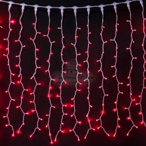 Гирлянда Занавес 1 x 3 м Разноцветный, 420 LED, Провод Белый Каучук, IP54
