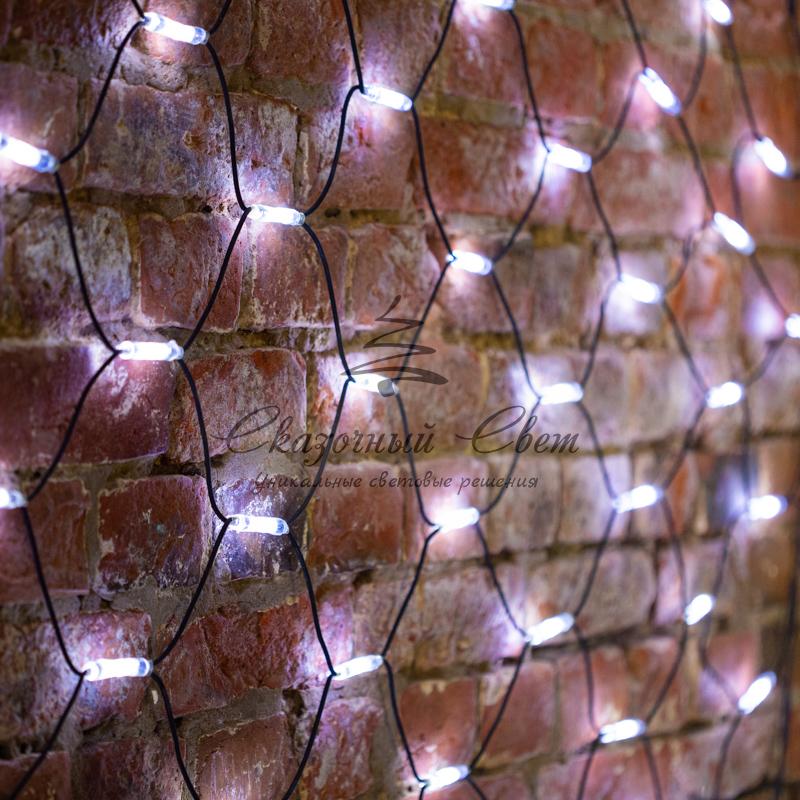 Гирлянда "Сеть" 2x4м, черный КАУЧУК, 560 LED Белые - Image 2