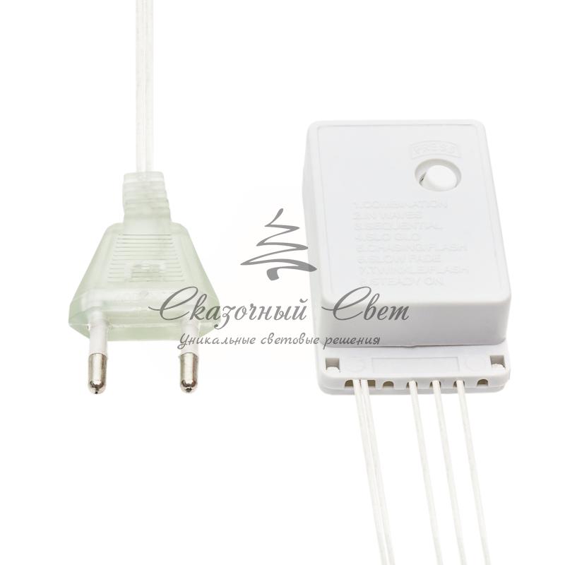 Гирлянда "Светодиодный Дождь" 1,5х1м, свечение с динамикой, прозрачный провод, 230 В, диоды МУЛЬТИКОЛОР - Image 2