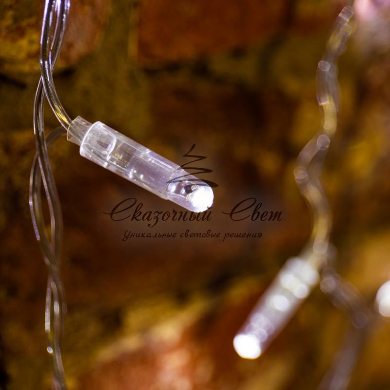 Гирлянда "Светодиодный Дождь" 2x0,8м, прозрачный провод, 230 В, диоды Белые - Image 2
