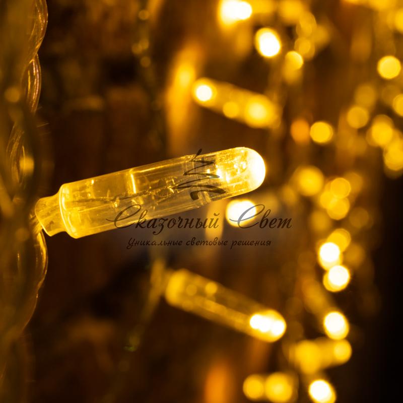 Гирлянда "Светодиодный Дождь" 2x0,8м, прозрачный провод, 230 В, диоды ТЕПЛЫЙ БЕЛЫЙ - Image 2