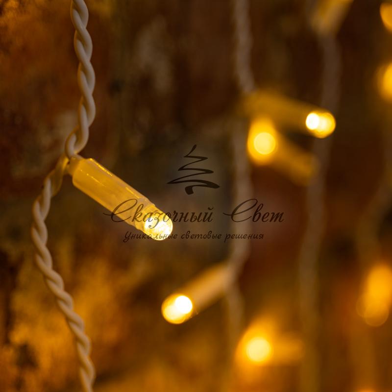 Гирлянда "Светодиодный Дождь" 2х1,5м, постоянное свечение, белый провод, 230 В, диоды ТЕПЛЫЙ БЕЛЫЙ - Image 2