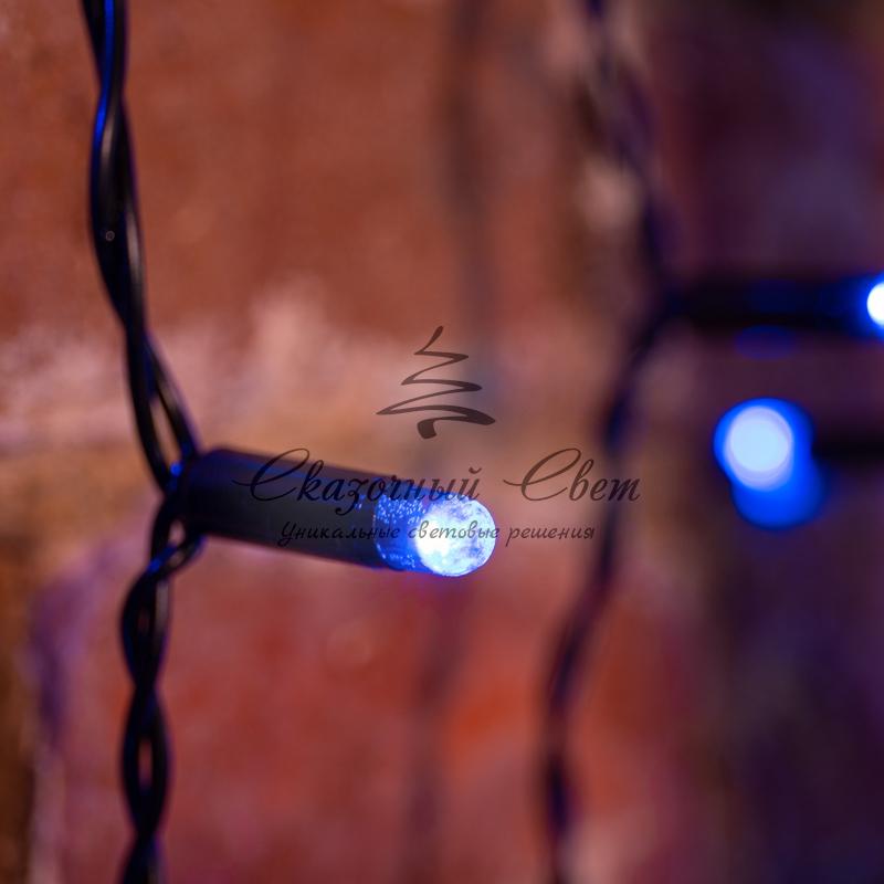 Гирлянда "Светодиодный Дождь" 2х1,5м, постоянное свечение, черный провод, 230 В, диоды СИНИЕ - Image 2