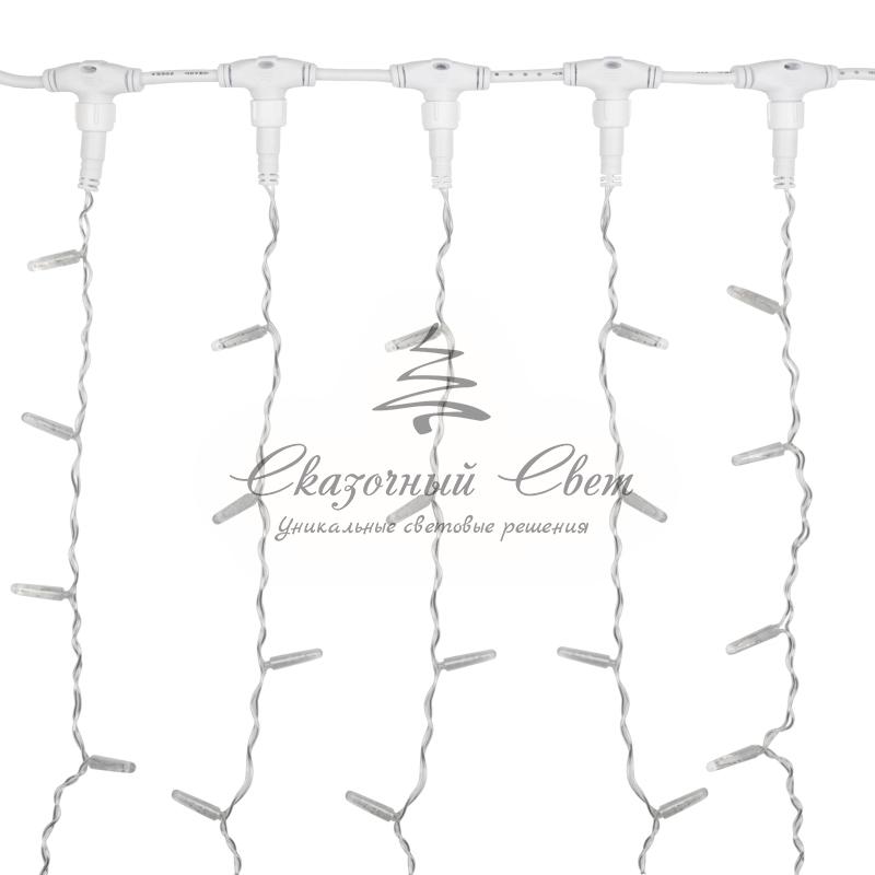 Гирлянда "Светодиодный Дождь" 2х1,5м, постоянное свечение, прозрачный провод, 230 В, диоды РОЗОВЫЕ - Image 2