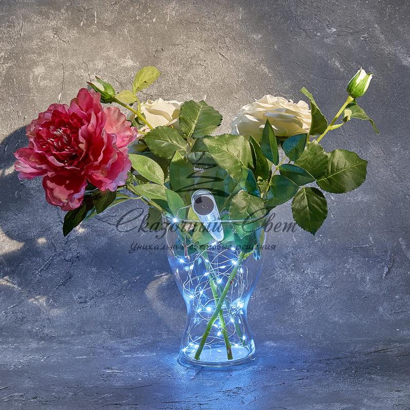 Гирлянда «Роса» с прищепкой 3 м, 30 LED, белое свечение, 2хCR2032 в комплекте NEON-NIGHT - Image 2