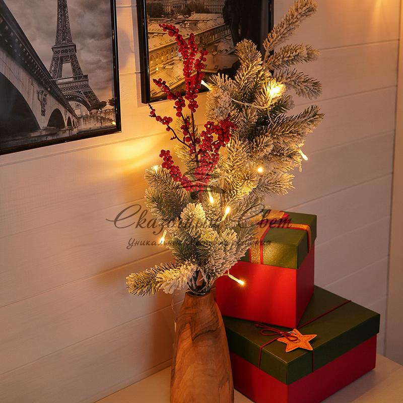 Гирлянда светодиодная универсальная 10 LED, 1,2 метра, прозрачный ПВХ, теплое белое свечение, батарейки 2хАА NEON-NIGHT - Image 2