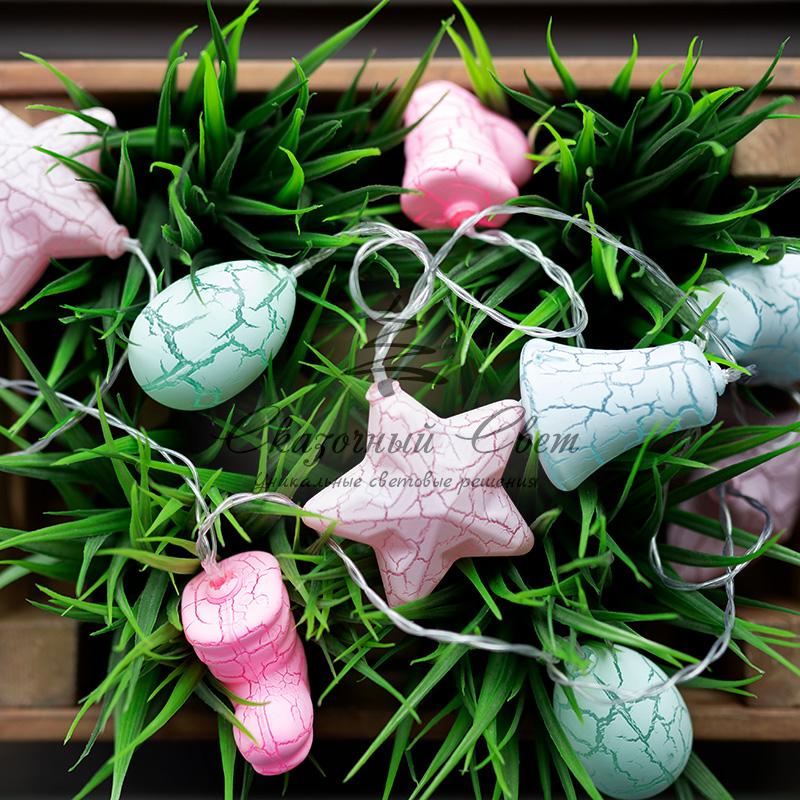 Гирлянда светодиодная «Новый год» 1,5 м, прозрачный ПВХ, 10 LED, теплый белый, питание 2 х АА (батарейки не в комплекте) - Image 2