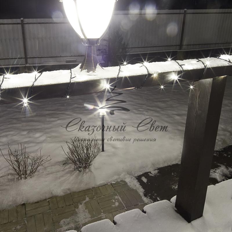 Гирлянда "Твинкл Лайт" 10 м, черный ПВХ, 100 диодов, цвет ТЕПЛЫЙ БЕЛЫЙ - Image 2