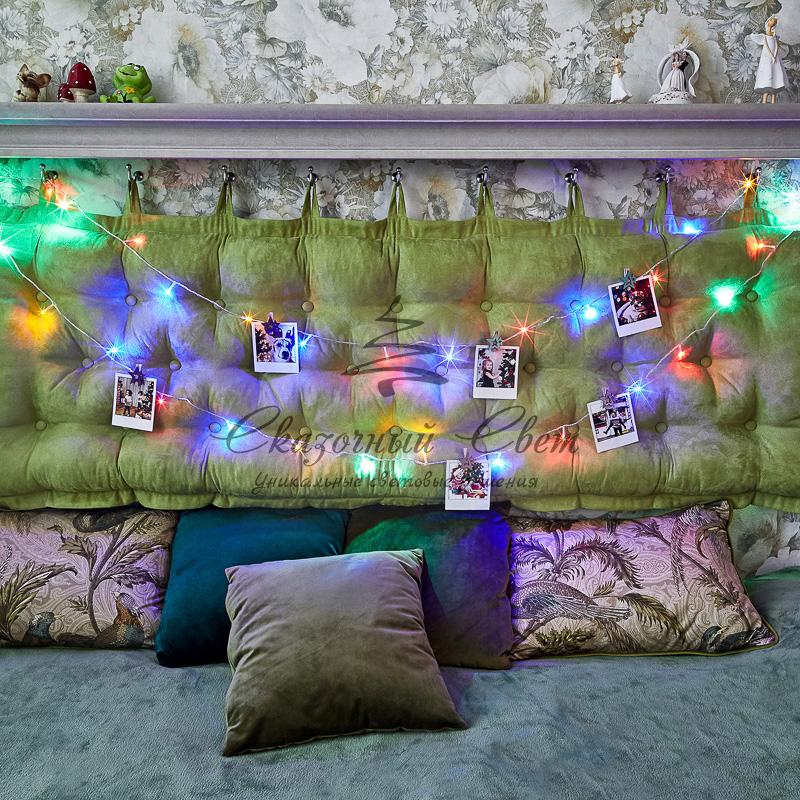 Гирлянда "Твинкл Лайт" 6 м, прозрачный ПВХ, 40 LED, цвет Мультиколор - Image 2