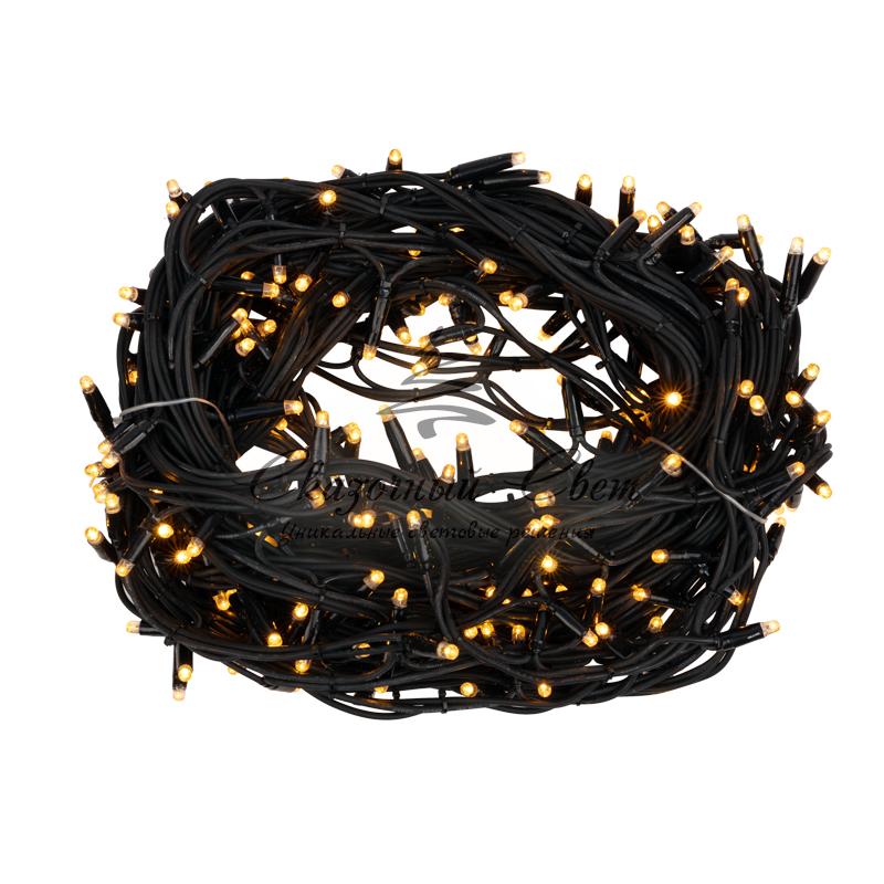 Гирлянда "Твинкл Лайт" 20 м, черный КАУЧУК, 240 диодов, цвет желтый - Image 2