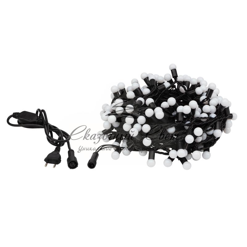 Гирлянда "Мультишарики" Ø17,5мм, 20 м, черный ПВХ, 200 диодов, цвет синий - Image 2