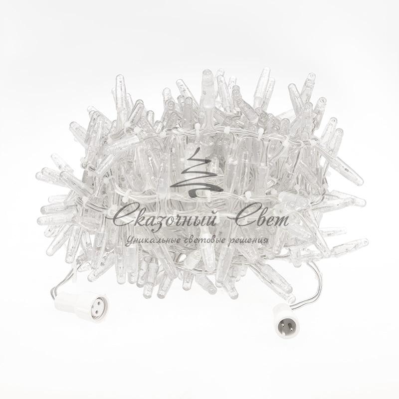 Гирлянда «Кластер» 10 м, прозрачный ПВХ IP65, 200 LED, белый, соединяется - Image 2