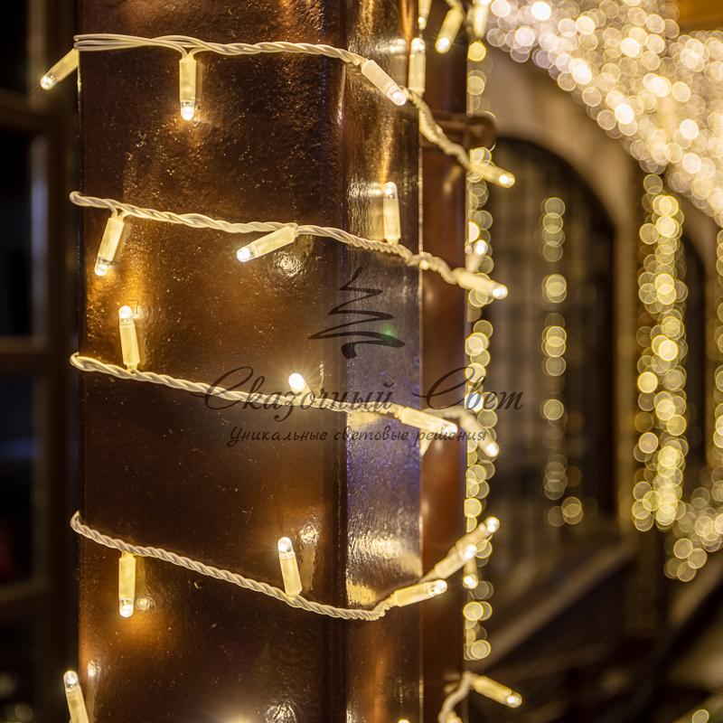 Гирлянда Нить 10м, постоянное свечение, белый ПВХ, 230В, цвет Тёплый белый - Image 2