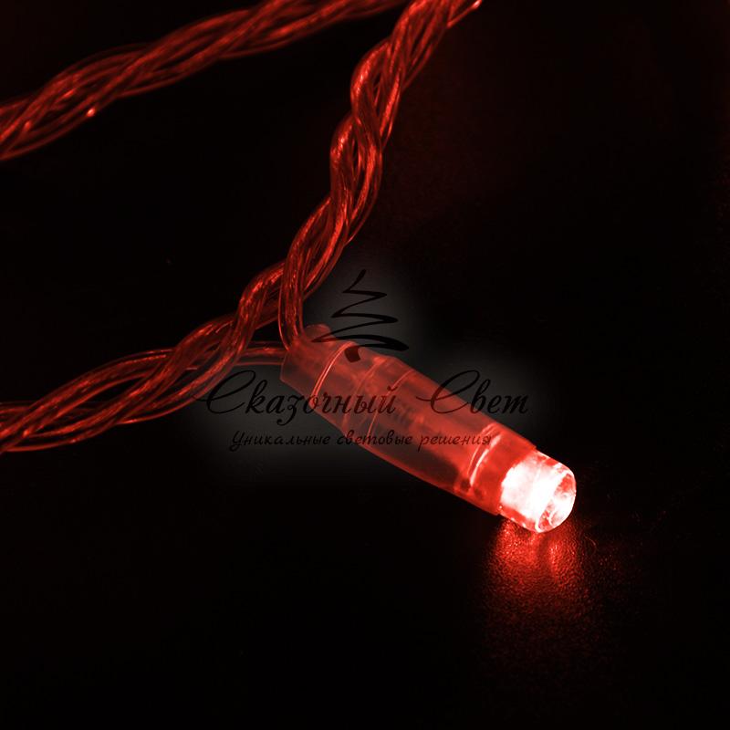 Гирлянда Нить 10м, постоянное свечение, прозрачный ПВХ, 230В, цвет Красный - Image 2